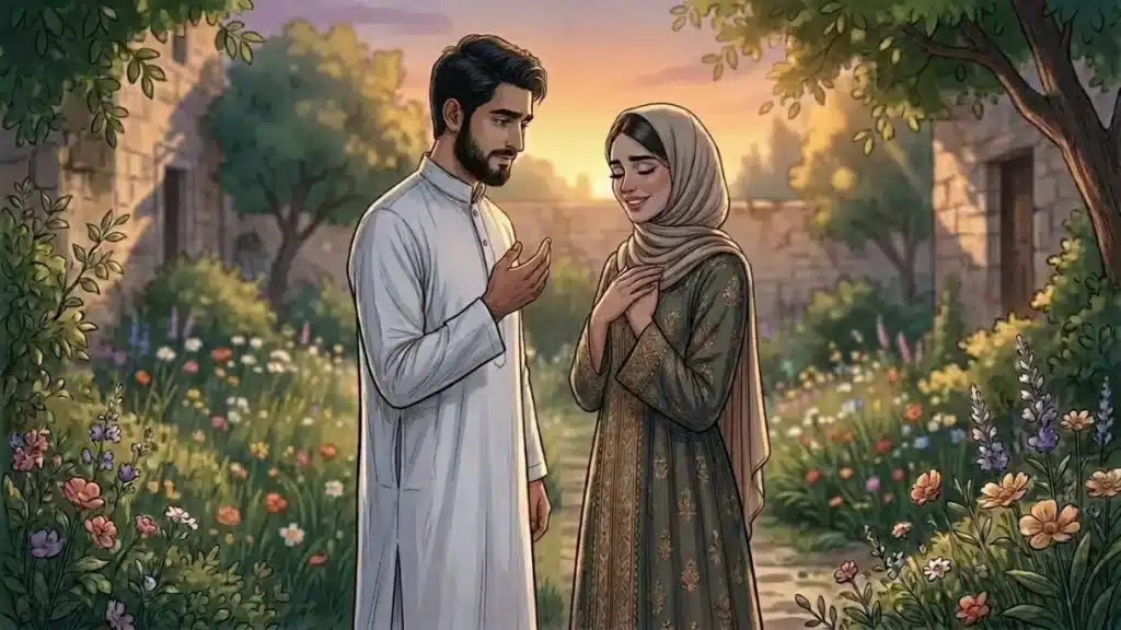 صورة تعبيرية توضح معنى جلب الحبيب والتقارب بعد الحيرة أو البعد