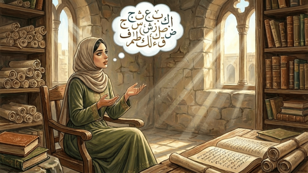صورة تعبيرية عن فتاة تفكر في جلب الحبيب من خلال اسمه فقط